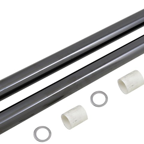 CUSTOM CYCLE ENGINEERING Black Diamond-Like Fork Tubes -  49 mm - 27.50