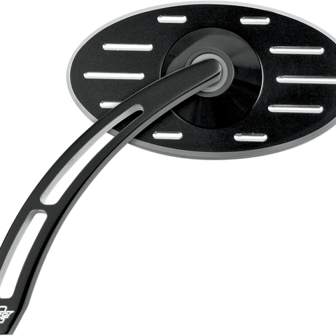 PRO-ONE PERF.MFG. Mirror - Black - Left Billet Aluminum Mirrors with Clear Glass — Pro Street - Team Dream Rides