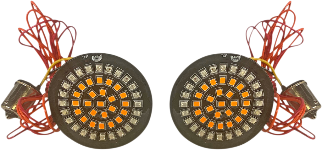 CUSTOM DYNAMICS Bullet Rear Turn Signal 1156 - Amber Lens Dynamic Clusters2™ LED Turn Signal Inserts - Team Dream Rides