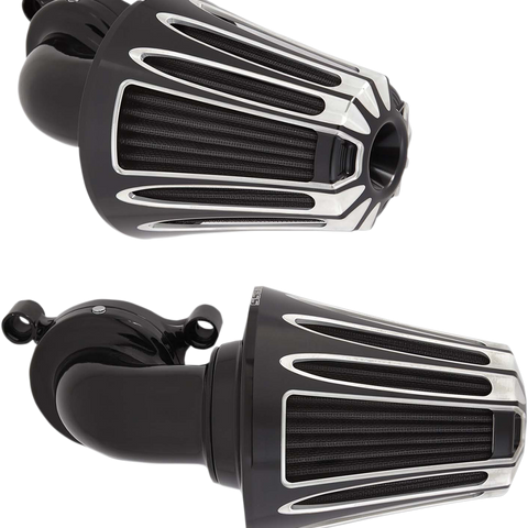 ARLEN NESS Air Cleaner Monster Deep-Cut Black Monster Sucker Air Cleaner Kit with Cover — Deep Cut - Team Dream Rides