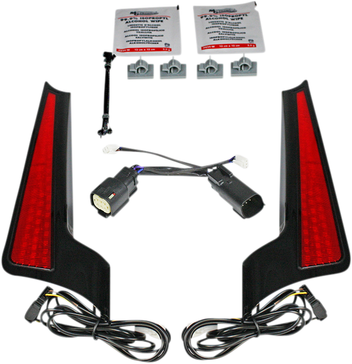 CUSTOM DYNAMICS Fascia LED Light Panels - Black/Red Fascia LED Panels - Team Dream Rides