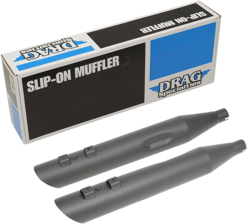 DRAG SPECIALTIES 3.5" Mufflers for '95-'16 FL - Black Slashdown Slip-On Mufflers - Team Dream Rides