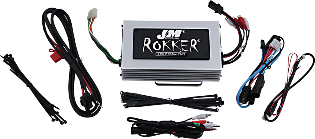 J & M 800w 4-Channel Rokker Amplifier - '15+ FLTR Rokker® XXR 800w 4-Channel DSP Programmable Amplifier Kit - Team Dream Rides