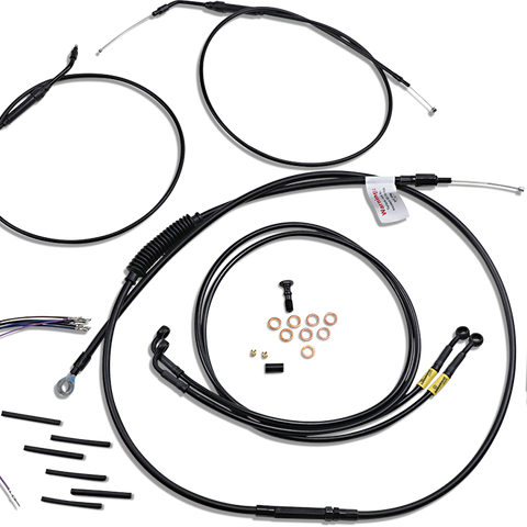 BURLY BRAND Black Vinyl Jail Bar Cable Kit for 14