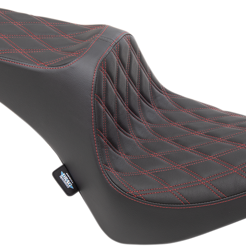 DRAG SPECIALTIES SEATS Predator III Seat - Double Diamond - Red Thread Predator III Seat - Team Dream Rides