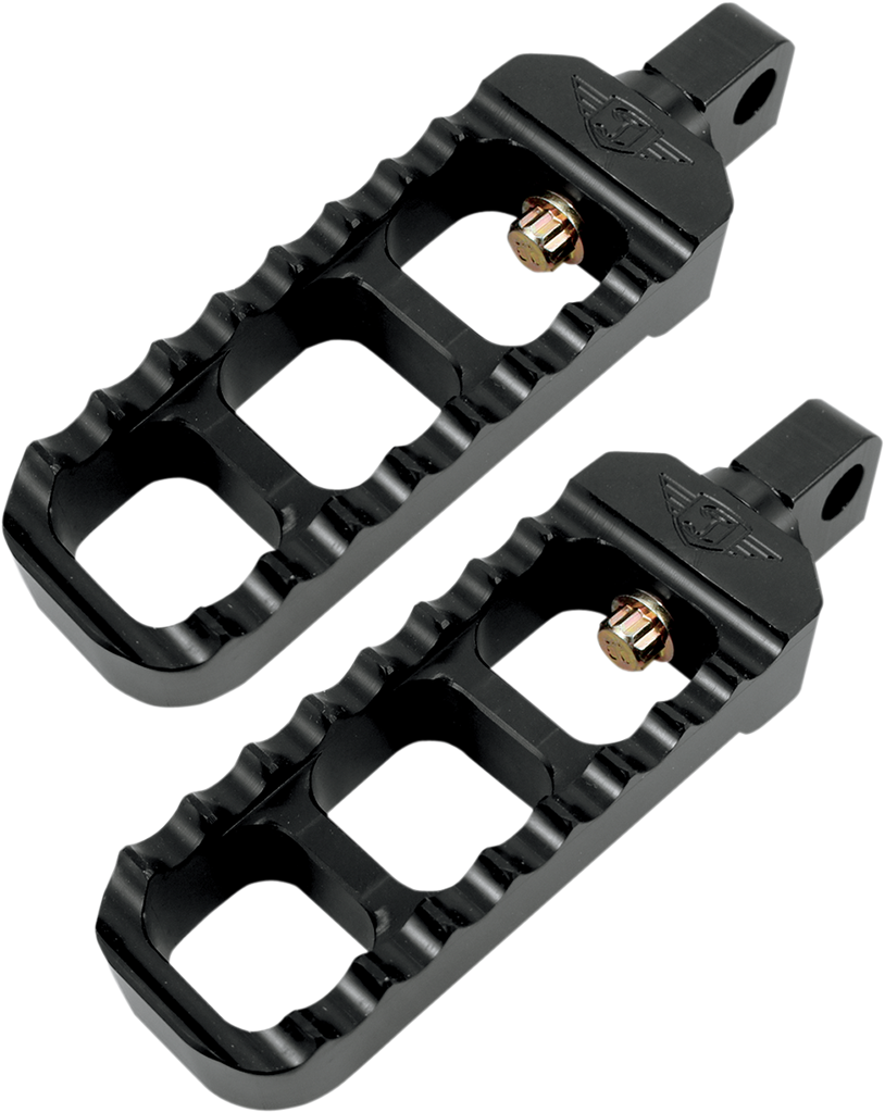 JOKER MACHINE Serrated Peg - Black Adjustable Serrated Billet Footpegs - Team Dream Rides