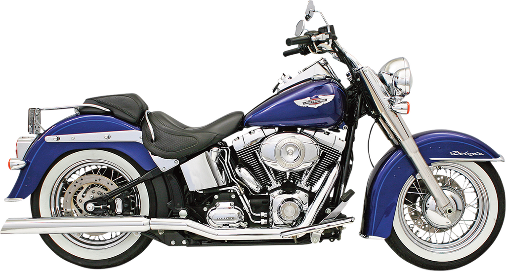 BASSANI XHAUST Tru Dual Exhaust - '86-'06 Softail Power Curve True-Dual Crossover Header Pipes - Team Dream Rides