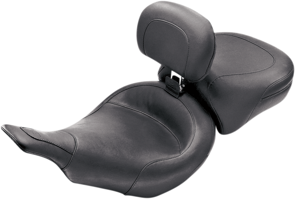 MUSTANG Solo Seat - Driver's Backrest - FLT '97-'07 Wide-Style Solo Seat with Removable Backrest - Team Dream Rides