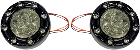 CUSTOM DYNAMICS Bullet Turn Signal 1157 - Black - Smoke Lens ProBEAM® Bullet Ringz™ 1157 Rear Turn Signals - Team Dream Rides