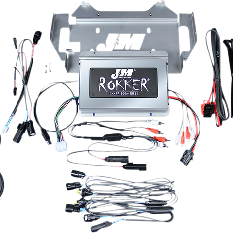 J & M ROKKER® XXR EXTREME 800w 4-Spkr/Amp Install Kit - 14-20 FLHX ROKKER Amplifier/Speaker Kit - Team Dream Rides