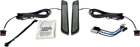 CUSTOM DYNAMICS LED Fork Light - Smoke - Black LED Front Fork Lightz™ - Team Dream Rides