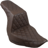 SADDLEMEN Step Up Seat - Lattice Stitched - Brown Step Up Seat — Lattice Stitched - Team Dream Rides