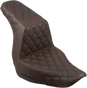 SADDLEMEN Step Up Seat - Lattice Stitched - Brown Step Up Seat — Lattice Stitched - Team Dream Rides