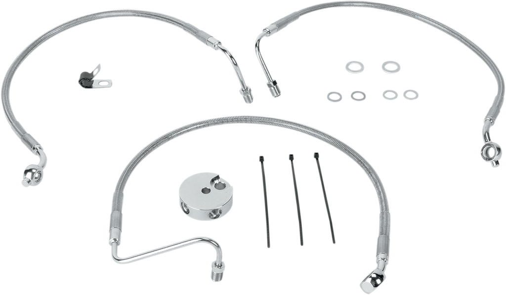 DRAG SPECIALTIES Brake Line - Front - XL Stainless Steel Brake Line Kit - Team Dream Rides