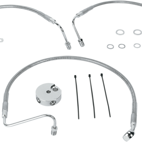 DRAG SPECIALTIES Brake Line - Front - XL Stainless Steel Brake Line Kit - Team Dream Rides