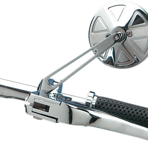 DRAG SPECIALTIES Round Mirror with Short Stem Round Series Mirror - Team Dream Rides