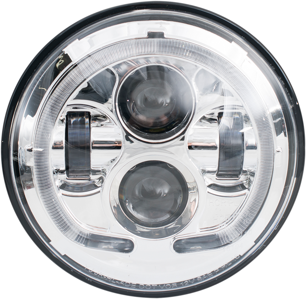 RIVCO PRODUCTS 7" LED Headlight - Chrome Illuminati LED Headlight Assembly - Team Dream Rides