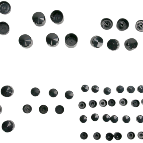 DRAG SPECIALTIES Cover Bolt Black Bolt Cover Standard Kit - Team Dream Rides