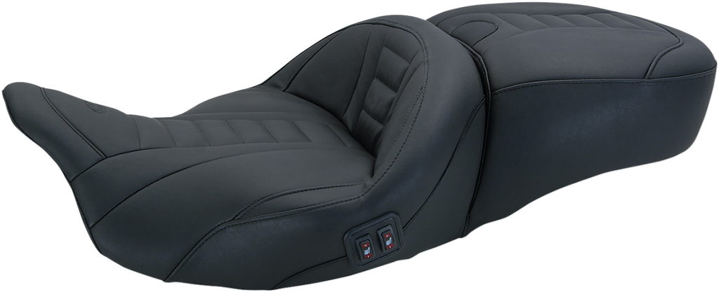 MUSTANG Heated Deluxe Touring Seat Heated One-Piece Deluxe 2-Up Touring Seat - Team Dream Rides