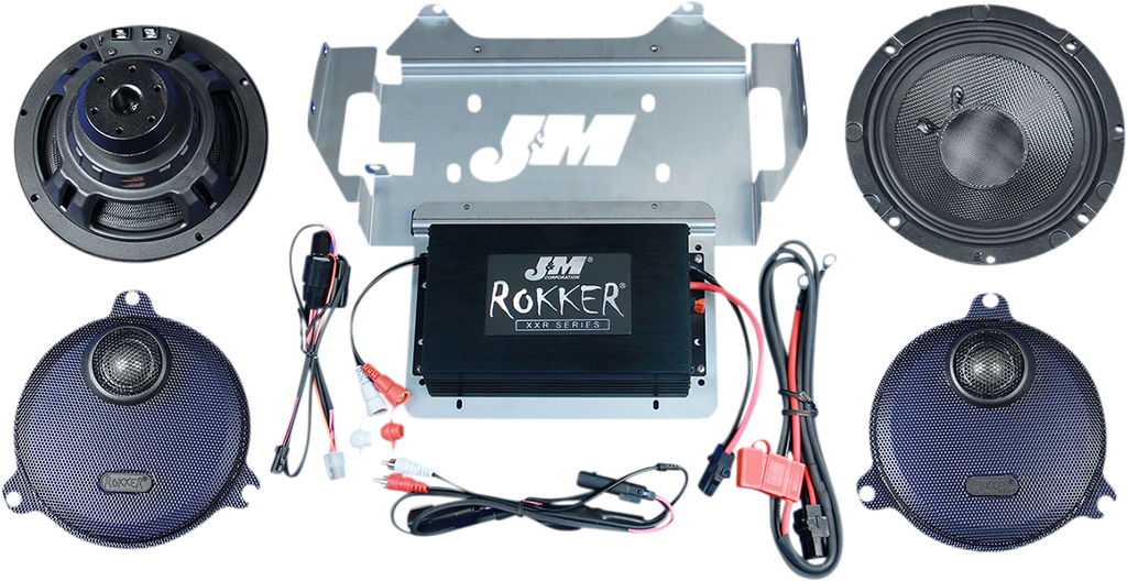 J & M 400w 2-Speaker/Amplifier - Street Glide/Ultra ROKKER® XXR EXTREME 400w 2-Speaker/Amplifier Installation Kit - Team Dream Rides