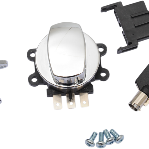 DRAG SPECIALTIES Side Hinge Ignition Switch with Saddlebag Lock - Chrome Side Hinge Ignition Switch - Team Dream Rides
