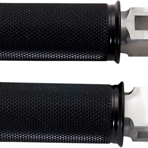 SPEED MERCHANT Cruiser Footpeg - Black - Softail Cruiser Pegs - Team Dream Rides