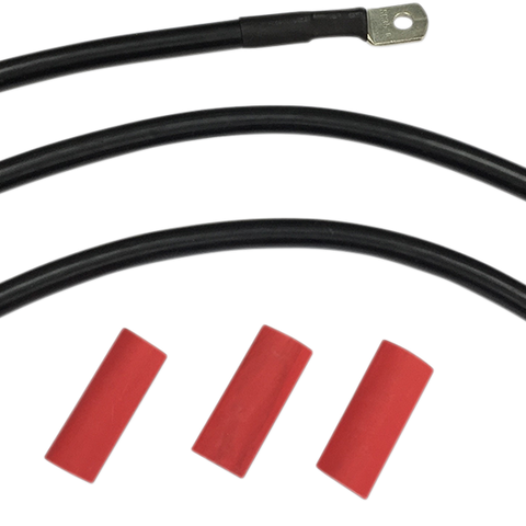 DRAG SPECIALTIES Black Battery Cable Set - '93-'08 FL Battery Cable Set - Team Dream Rides