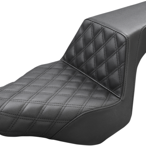 SADDLEMEN Step Up Seat - Driver Lattice Stitched - FXSB Step Up Seat — Front Lattice Stitch - Team Dream Rides
