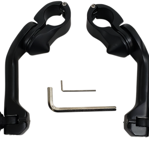 RIVCO PRODUCTS Highway Peg Mount - Black Highway Pegs With Mounting Arms - Team Dream Rides