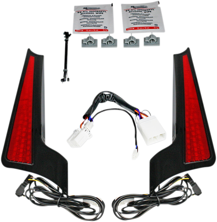 CUSTOM DYNAMICS Fascia LED Light Panels - Black/Red Fascia LED Panels - Team Dream Rides