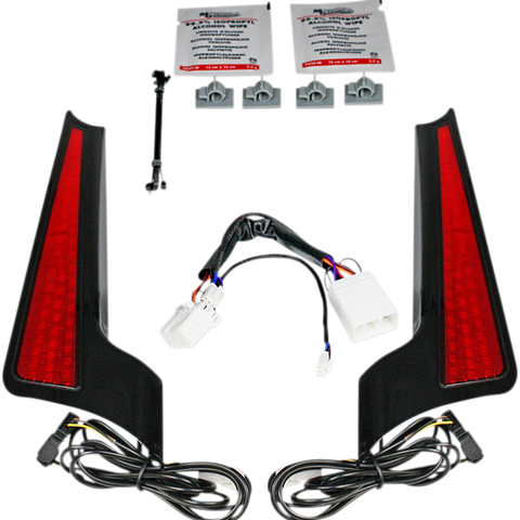 CUSTOM DYNAMICS Fascia LED Light Panels - Black/Red Fascia LED Panels - Team Dream Rides