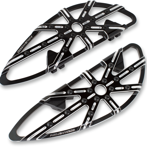 ARLEN NESS Driver Boards - 10 Gauge - Black Adjustable Driver Floorboards - Team Dream Rides