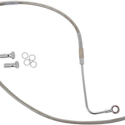DRAG SPECIALTIES Brake Line- Front - FXS '12-'13 Stainless Steel Brake Line Kit - Team Dream Rides