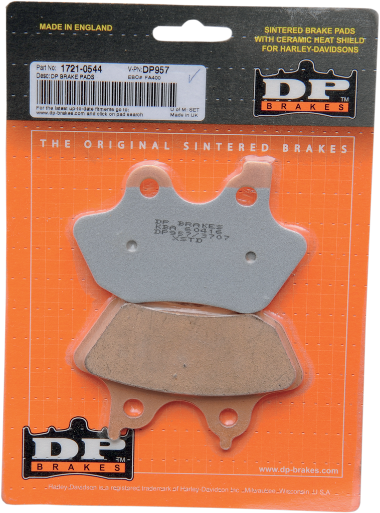 DP BRAKES Sintered Brake Pads - DP957 Sintered Metal Harley/Buell Brake Pads - Team Dream Rides