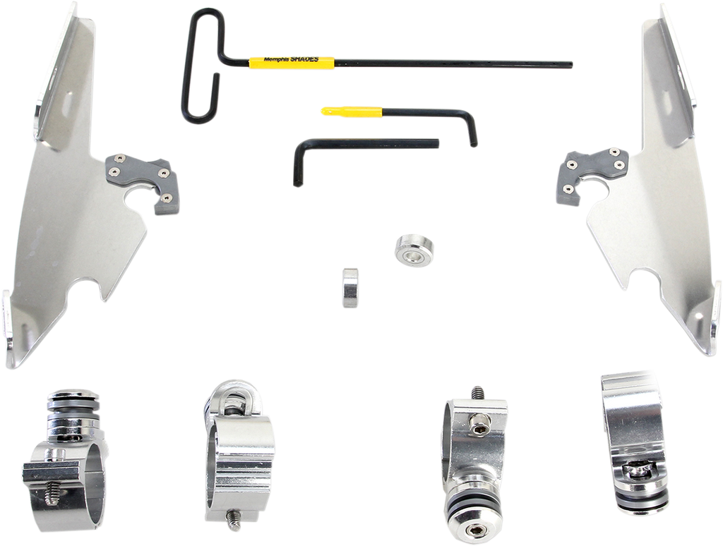 MEMPHIS SHADES HD Batwing - Mounting Kit - Polished - XL12C Batwing Fairing Trigger-Lock Mounting Kit - Team Dream Rides