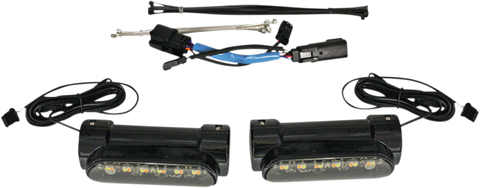 CUSTOM DYNAMICS Engine Guard Light - '10-'13 FLHX - Black Dynamic Amber/White Engine Guard LEDs - Team Dream Rides