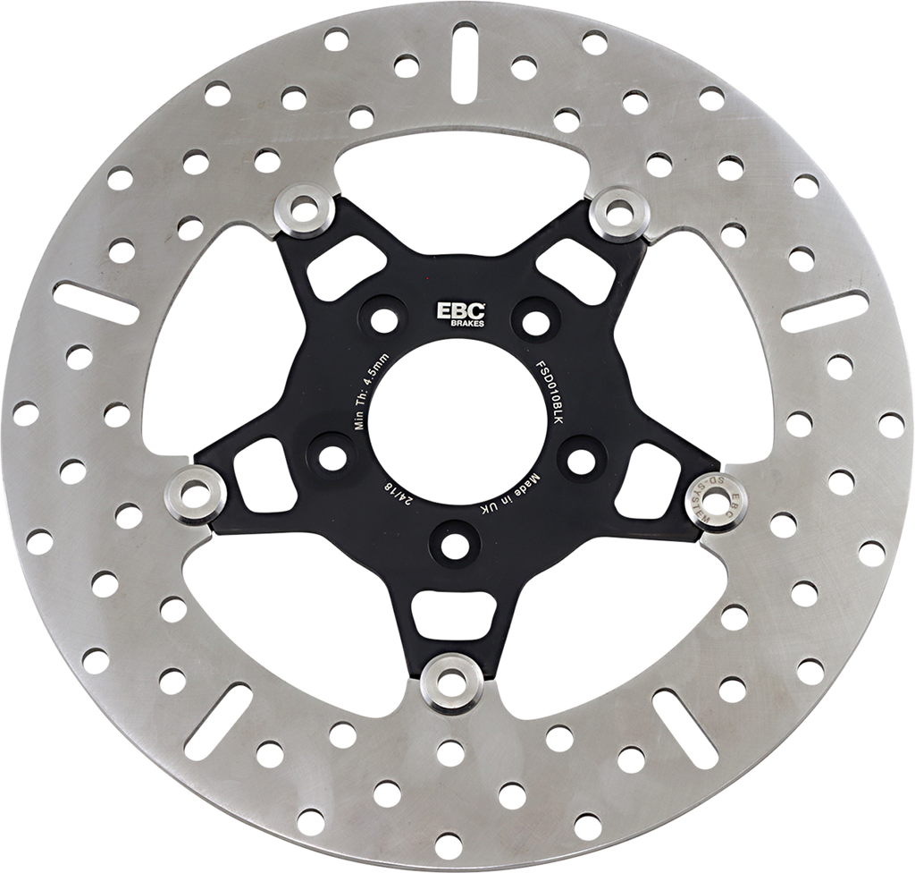 EBC Brake Rotor - Black Carrier - FSD010BLK FSD Series Stainless Steel Front Brake Rotor for Big Twins - Team Dream Rides