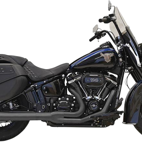 BASSANI XHAUST 2:1 Exhaust - Black Road Rage 2:1 Softail Exhaust - Team Dream Rides