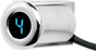 DAKOTA DIGITAL Auto Programming Gear Indicator - Fairing Flush Mount - Chrome - Blue Display Auto Programming Gear Indicator - Team Dream Rides