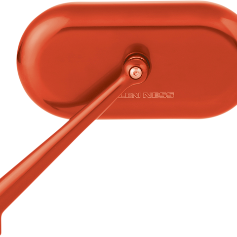 ARLEN NESS Oval Mirror - Right - Orange Oval Mirror - Team Dream Rides