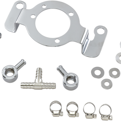 DRAG SPECIALTIES Air Cleaner with/Breather 93-17Big Twin Crankcase Breather/Support Bracket Kit - Team Dream Rides