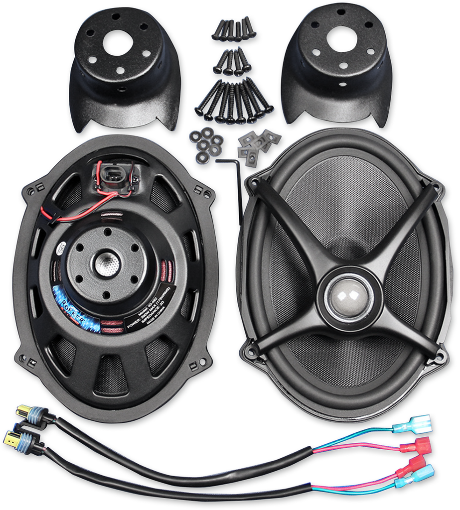 J & M Speakers for Boom Saddlebag Lid - 06-18FLHT/FLHX/FLTR Rokker® Speakers for Boom Saddlebag Lid Kits - Team Dream Rides