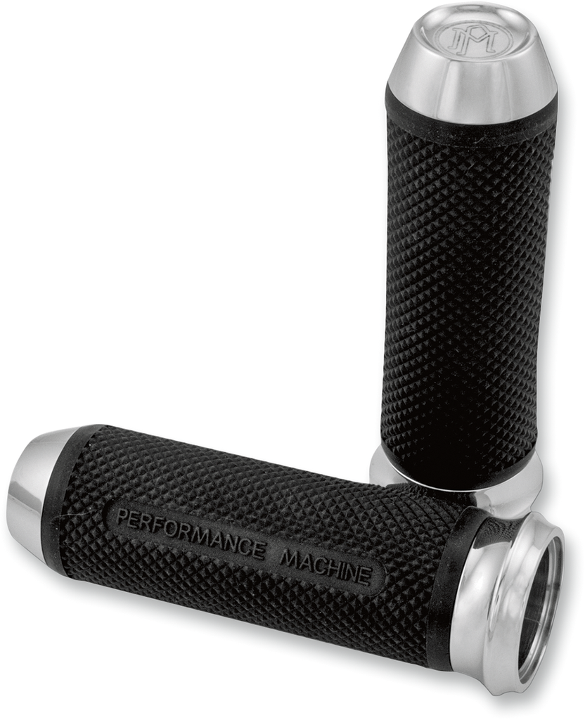 PERFORMANCE MACHINE (PM) Chrome Elite Grips for Cable Elite Custom Grips - Team Dream Rides