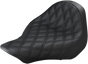 SADDLEMEN Renegade Seat - Lattice Stitched - Black - FXSB Renegade LS Solo Seat - Team Dream Rides