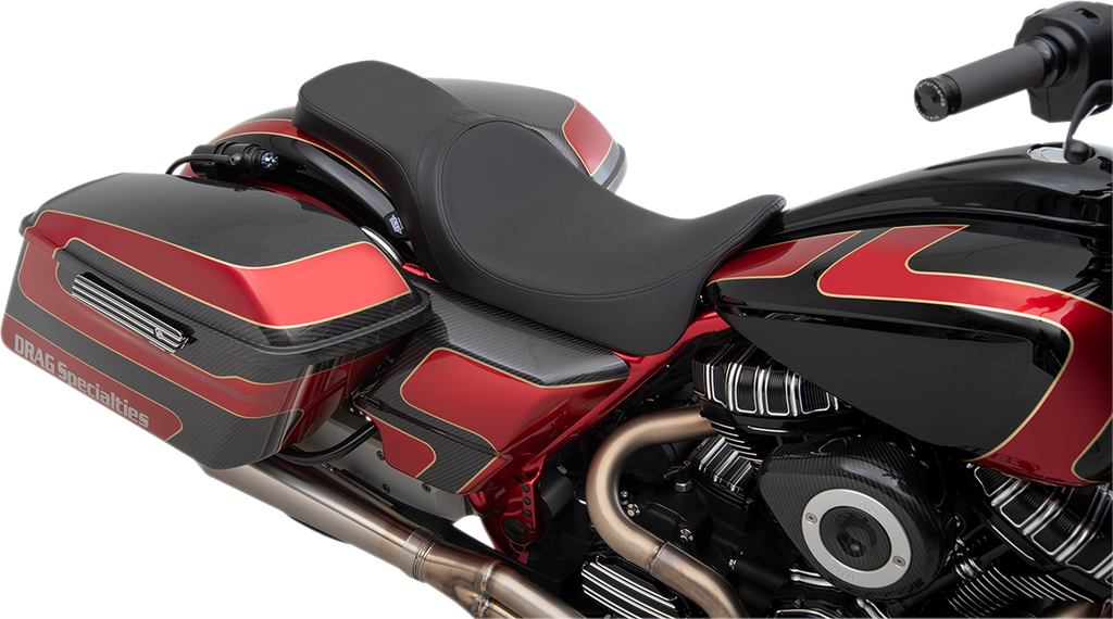 DRAG SPECIALTIES SEATS Predator 2-Up Seat - Solar Leather - FL Predator 2-Up Seat - Team Dream Rides