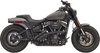 BASSANI XHAUST Sweeper Exhaust - Black/Black - '18+ Softail Radial Sweeper Exhaust - Team Dream Rides