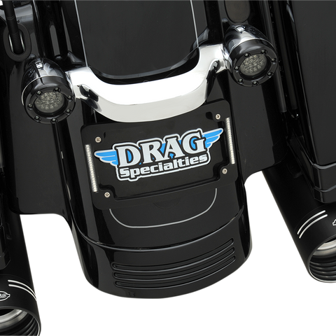 CUSTOM DYNAMICS Tri-Radius License Plate Frame w Flushmount LEDs - Black Tri-Radius License Plate Frame with Flushmount LEDs - Team Dream Rides