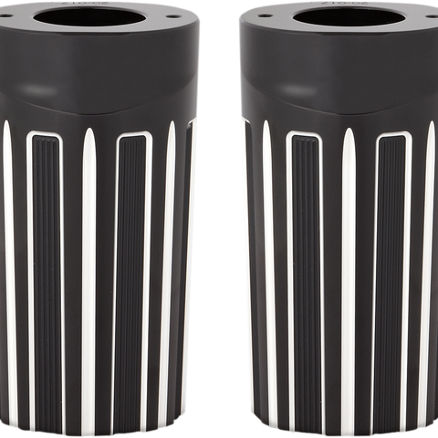 ARLEN NESS 10-Gauge Fork Boot Covers - Black Anodized - FLHT Aluminum Fork Boot Covers — 10 Gauge - Team Dream Rides