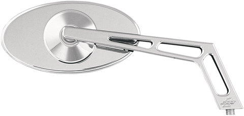 PRO-ONE PERF.MFG. Mirror - Oval - Right Billet Aluminum Mirrors with Clear Glass — Weekend Warrior - Team Dream Rides