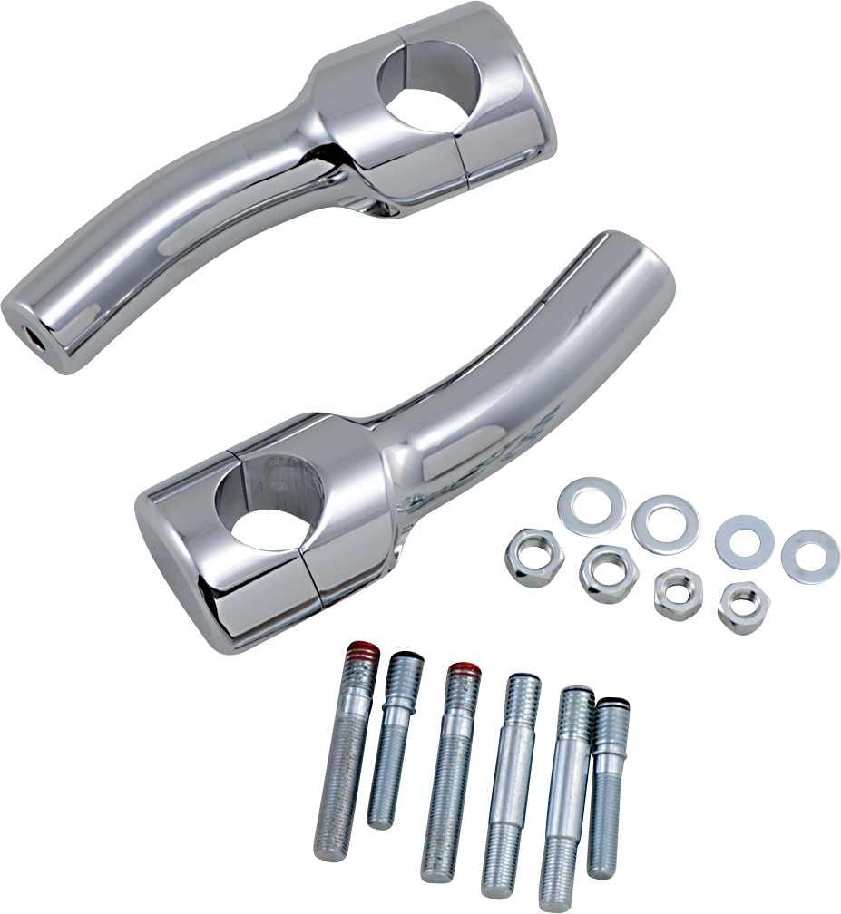 DRAG SPECIALTIES Chrome 5-1/2" Big Buffalo Pullback Risers Big Buffalo Handlebar Riser - Team Dream Rides